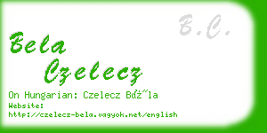 bela czelecz business card
